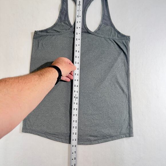 Xersion Performance Workout Top Woman's XS Slim Fit Grey Racer Back Straps Tank - Picture 10 of 11